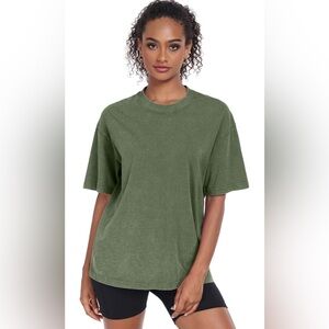 Vintage Washed Oversized Army Green T-Shirt